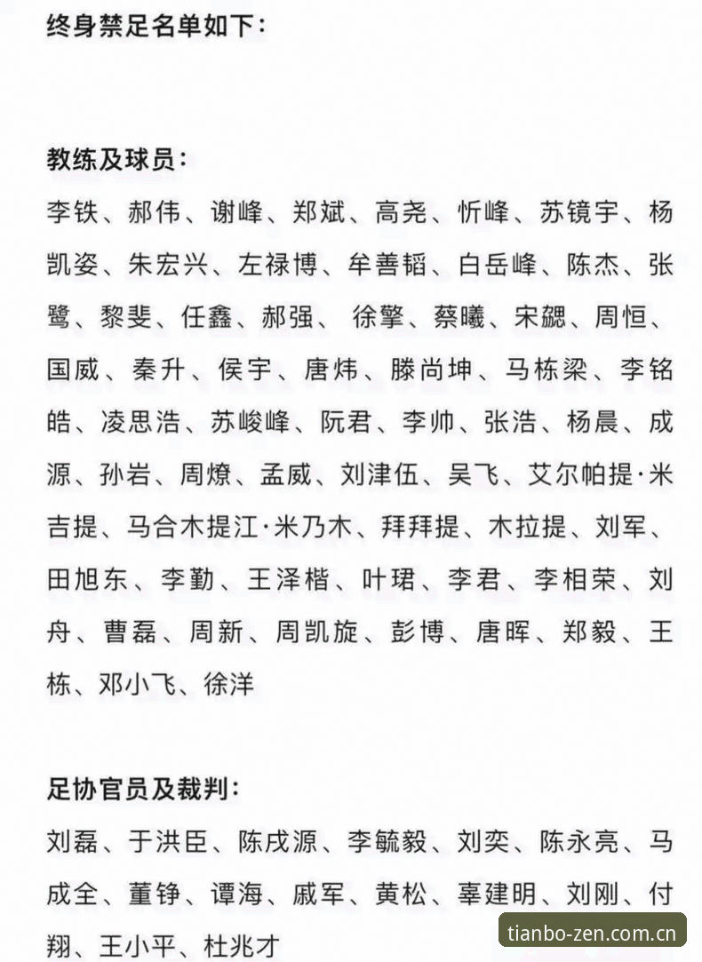 天博App安装攻略 中国足球反腐风暴再来袭:解读第三批禁足名单的实用指南